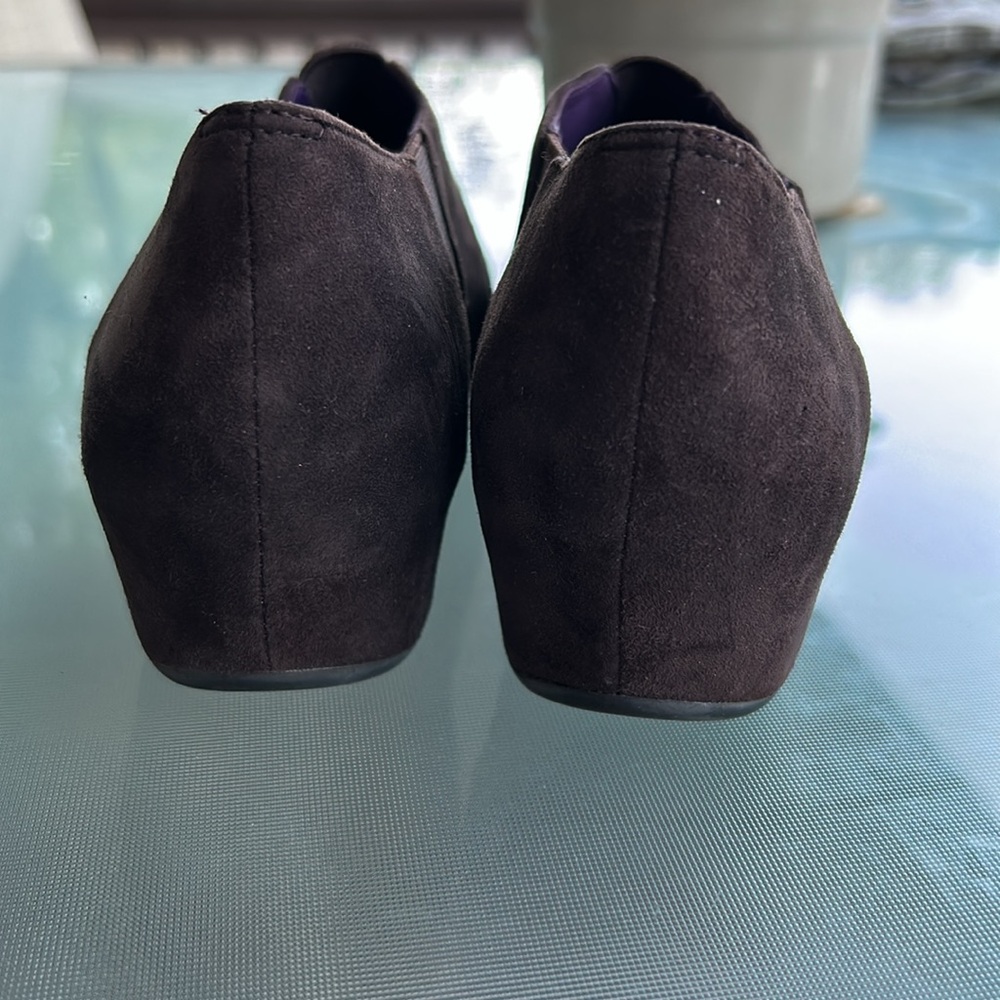 Vaneli Shoes Brown Suede‎ Bootie Women’s Size 7M Slip On Wedge - Picture 5 of 8